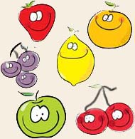happy healthy fruit